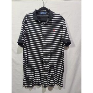 Polo Ralph Lauren Classic Fit Soft Touch Striped Polo Black/white Red Pony Sz XL